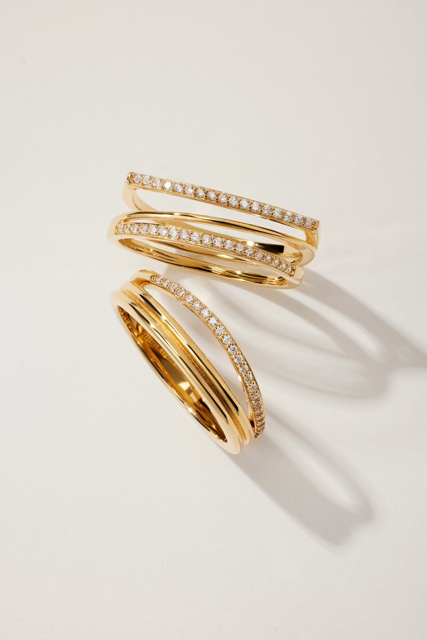 Nola Pavé Triple Band Ring
