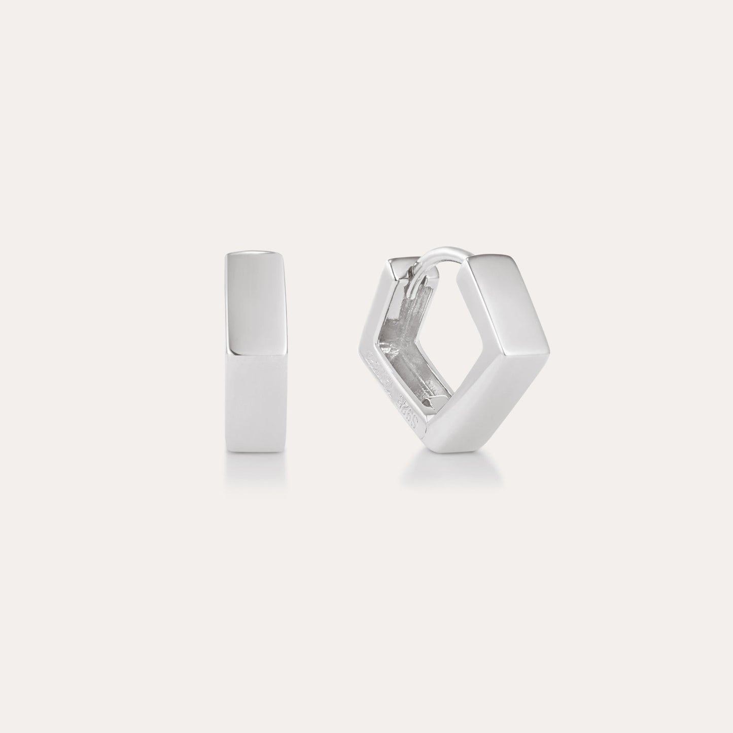 Judith Hexagon Angular Huggies