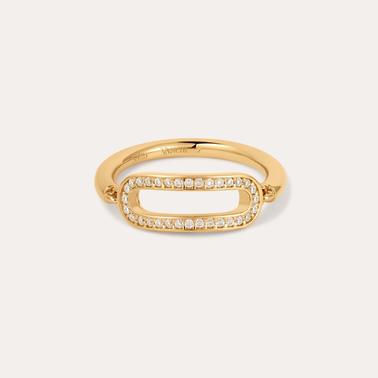 Heidi Moissanite Paperclip Ring