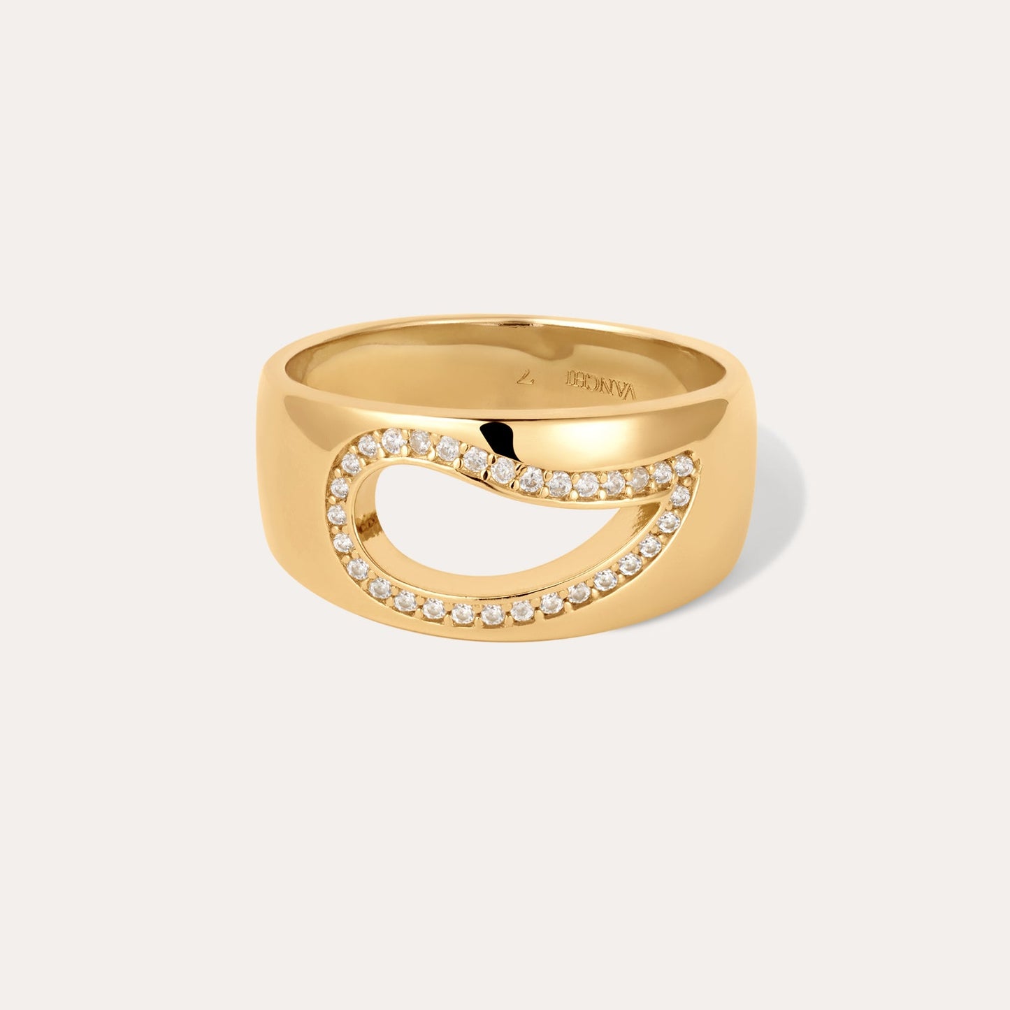 Paisley Pave Cut Out Pinky Ring