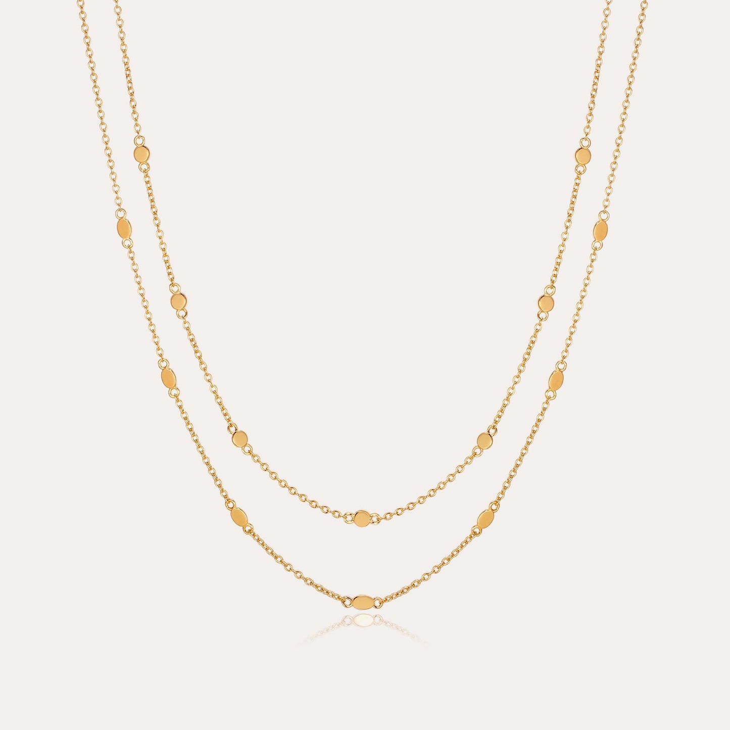 Dainty_gold_double layer Chain necklace