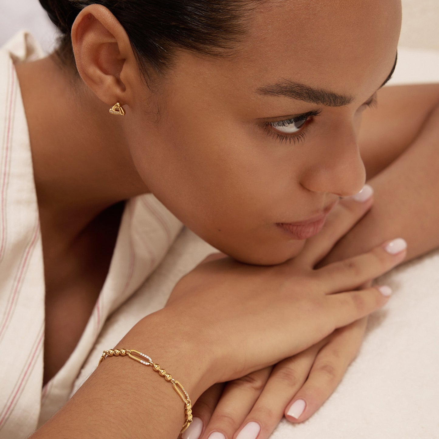 Gold studs for women