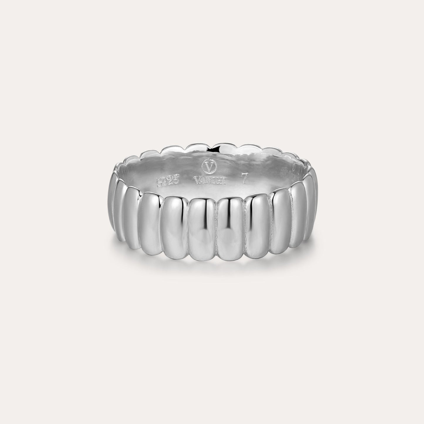 Charlotte Eternity Ridged Ring
