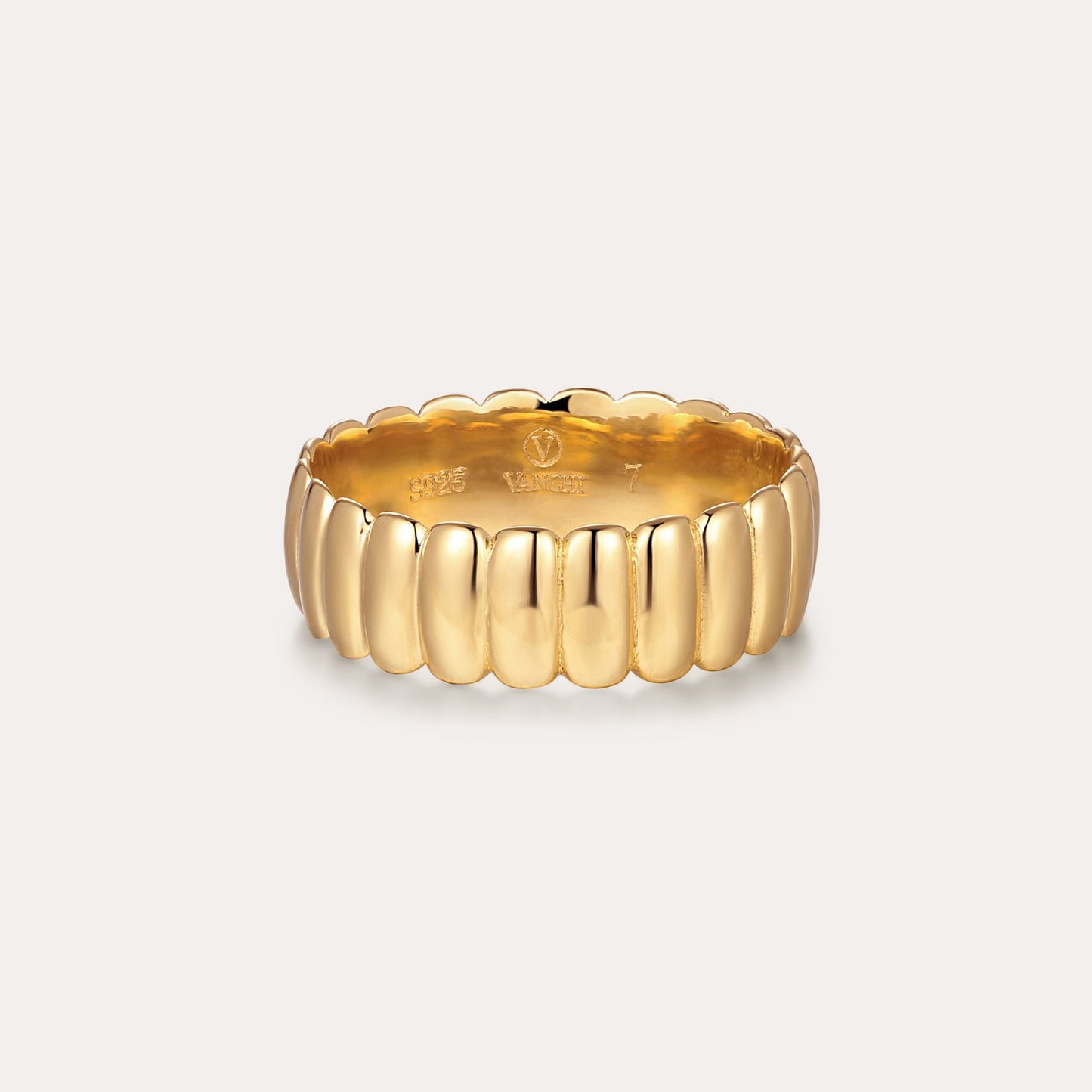 Charlotte Eternity Ridged Ring