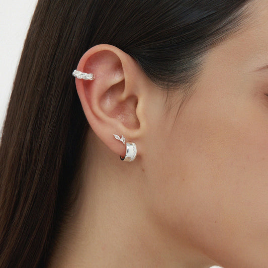 Juni Pavé Chunky Hoop Earrings