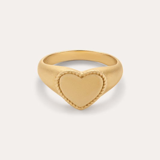 Willa Heart Signet Pinky Ring