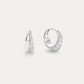 Georgie Crystal Knife Edge Huggie Hoop Earrings