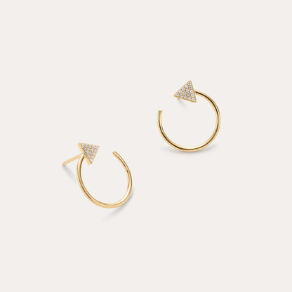 Reneé Triangle Linear Hoop Earrings