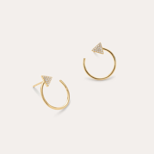 Reneé Triangle Linear Hoop Earrings