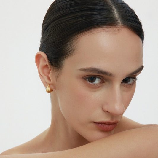 Juno Ridged Chunky Hoops
