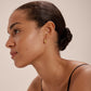 Lila Medium Round Dome Hoop Earrings