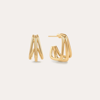 Esther Gold Square Hoop Earrings