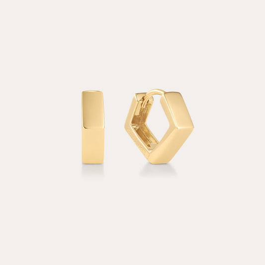 Judith Hexagon Angular Huggies