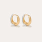 Gia Reversible Two-tone Chubby Hoops