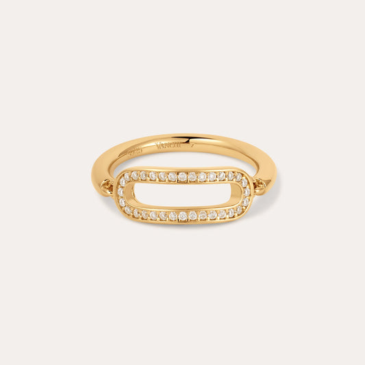 Heidi Moissanite Paperclip Ring