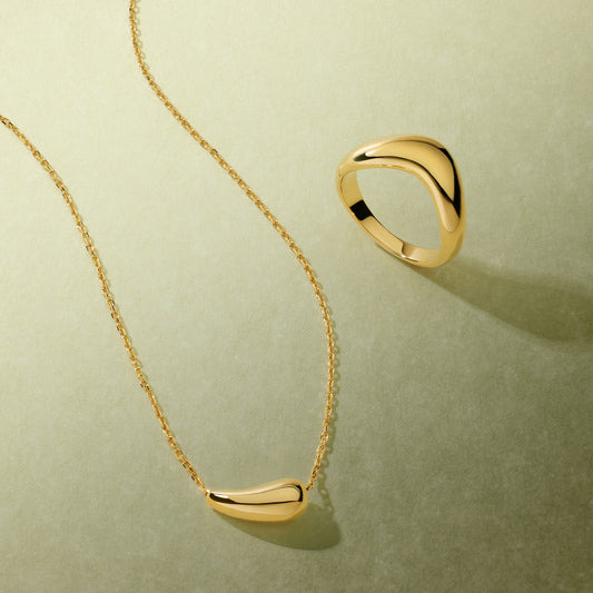Vava Plain Chunky Curved Wave Ring