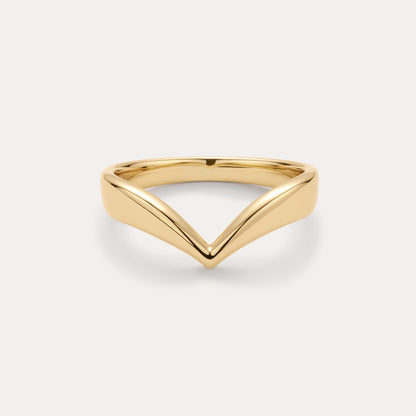 Veda Plain Chevron Ring