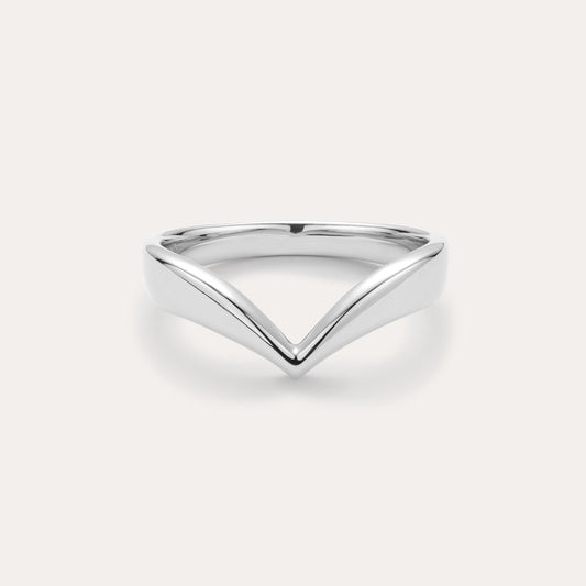 Veda Plain Chevron Ring