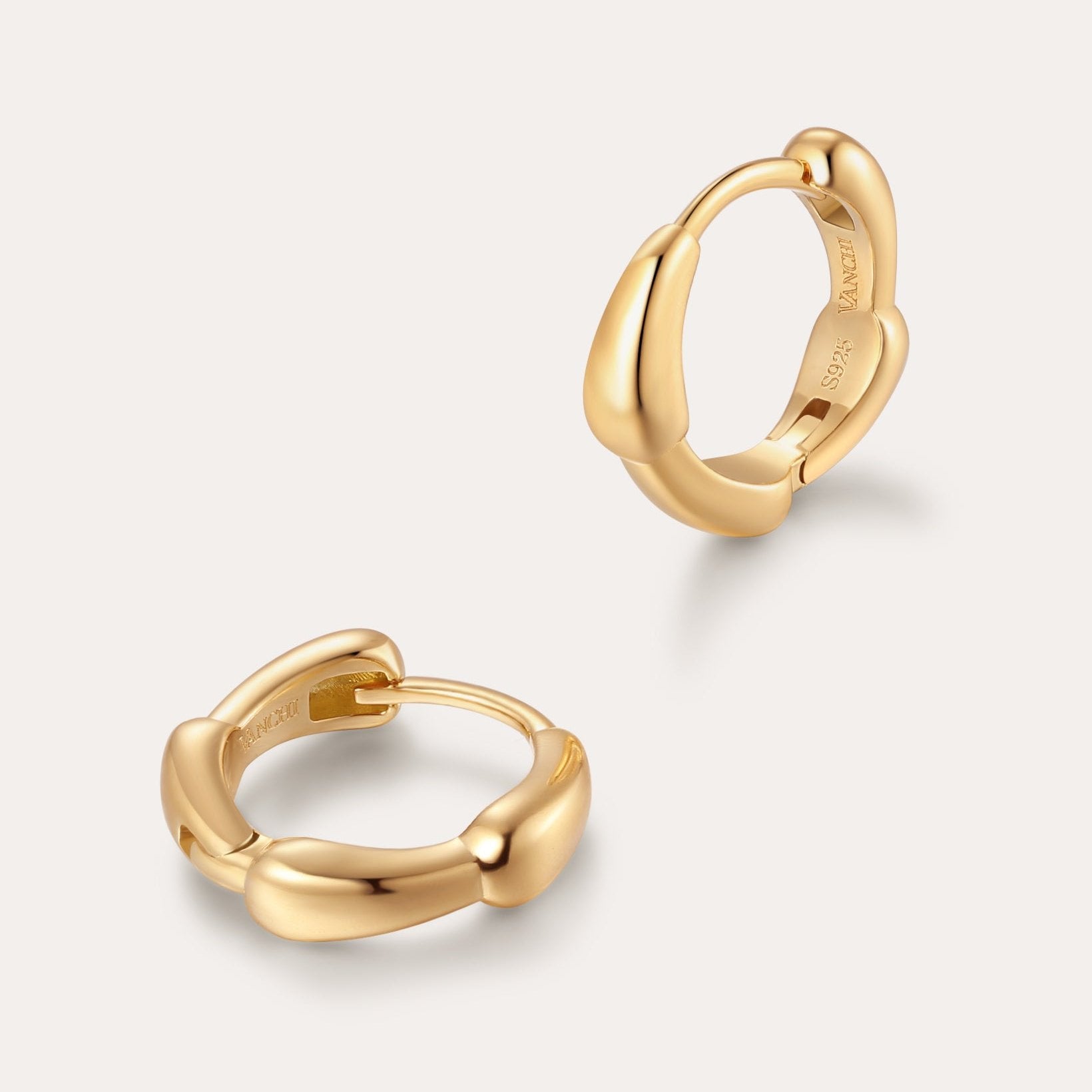 gold huggie earrings
