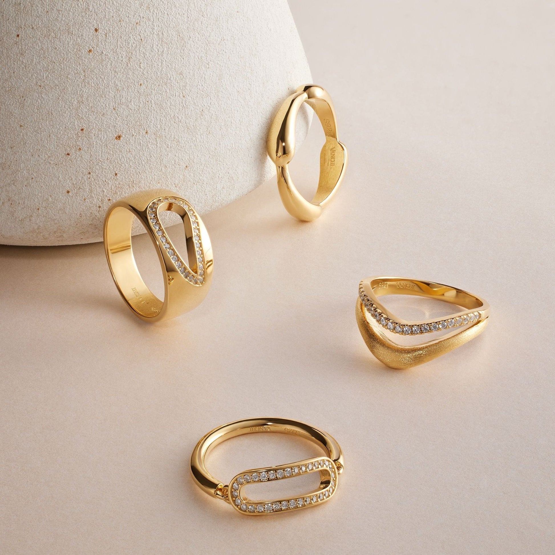 Vanchi Cubic zirconia ring collection 