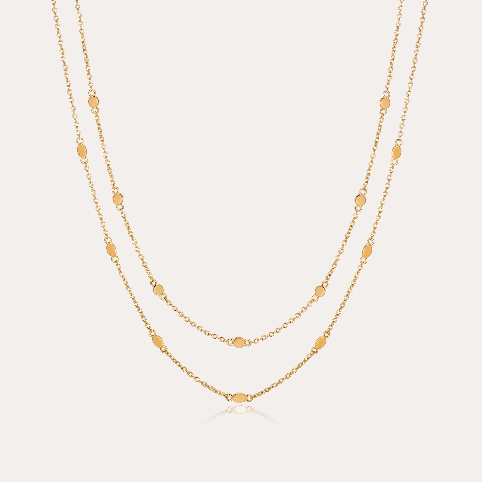 Dainty_gold_double layer Chain necklace
