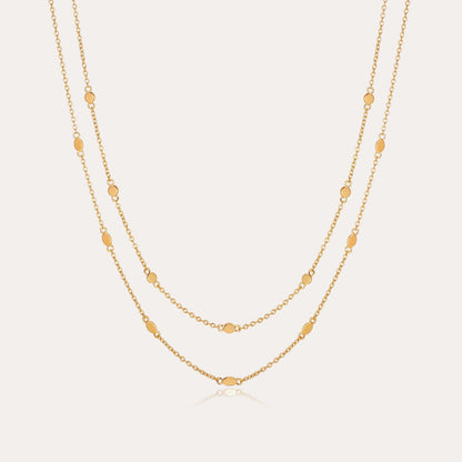 Dainty_gold_double layer Chain necklace