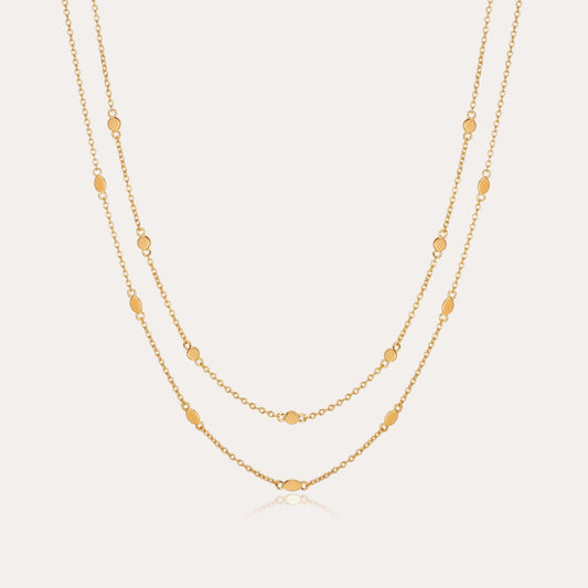 Dainty_gold_double layer Chain necklace