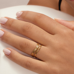 Gold stacking ring