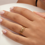 Gold stacking ring