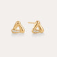 Gold stud earrings