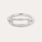 Silver paperclip ring gemstone