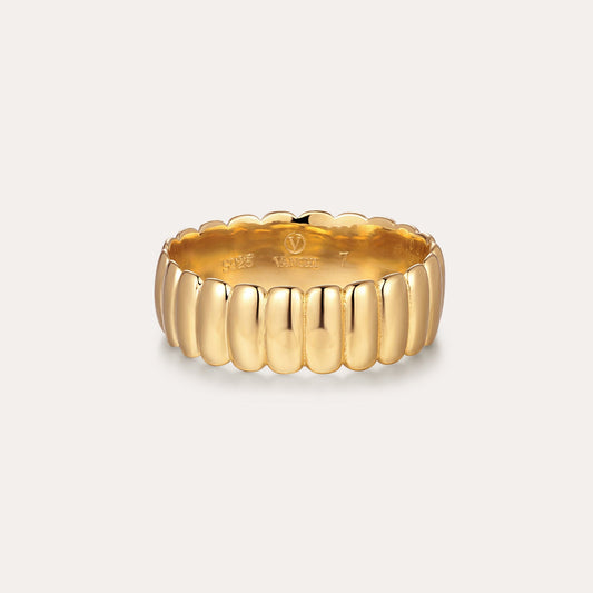 Charlotte Eternity Ridged Ring