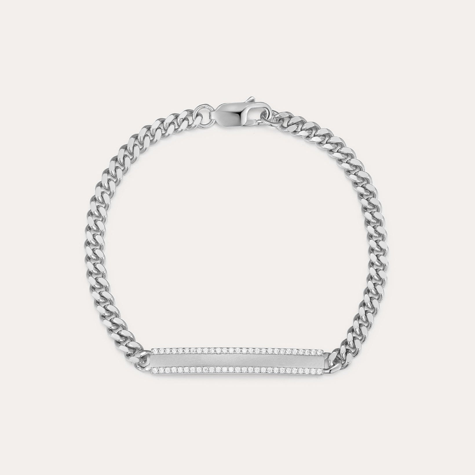 Silver Cuban Chain Bracelet for women