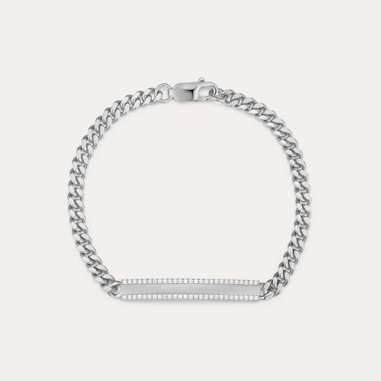 Silver Cuban Chain Bracelet for women