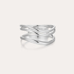 Silver Tiple Wave Ring