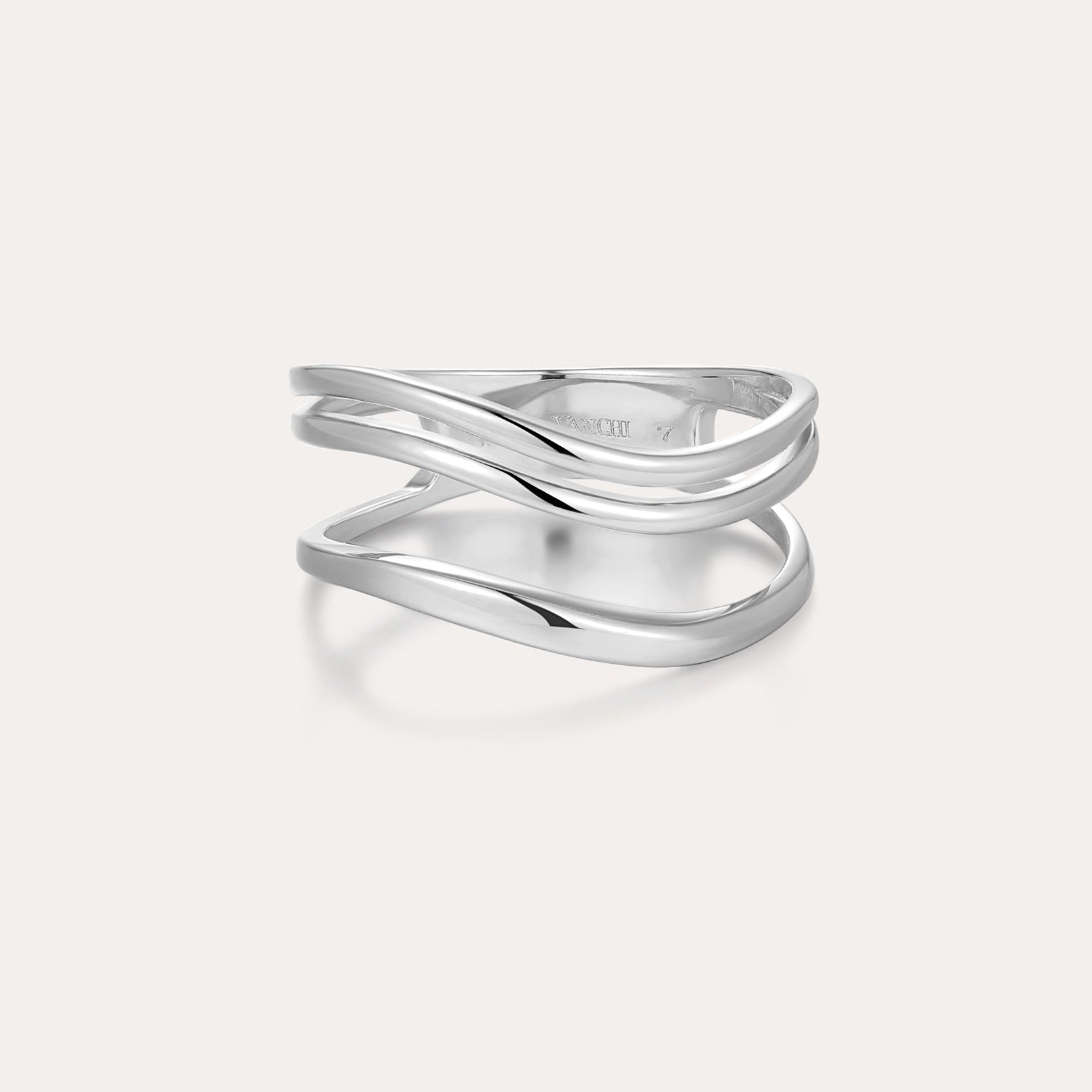Silver Tiple Wave Ring