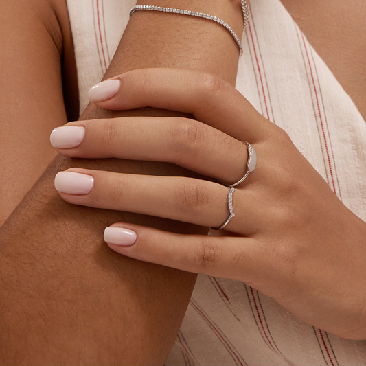 Silver stacking rings