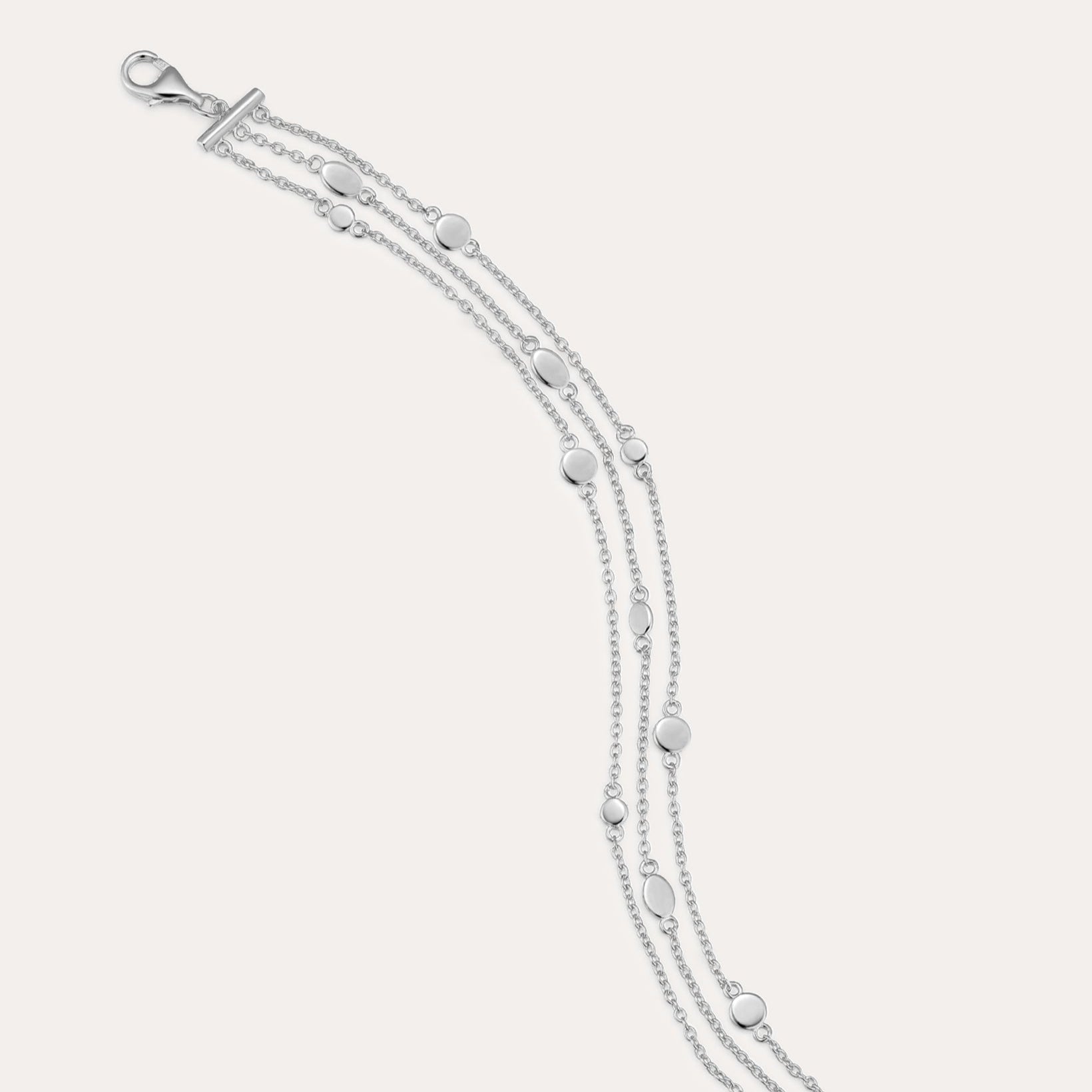 Triple Chain Silver Bracelet