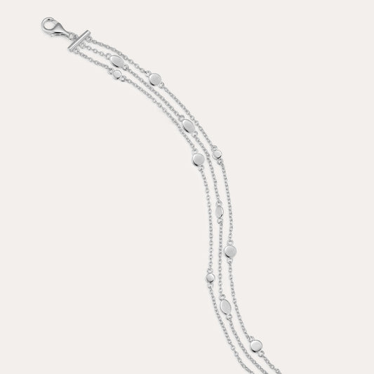 Triple Chain Silver Bracelet
