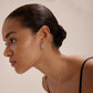 silver square hoop earrings for women
