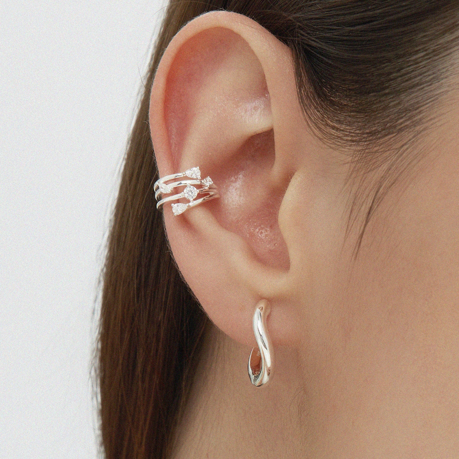 silver hoop earrings